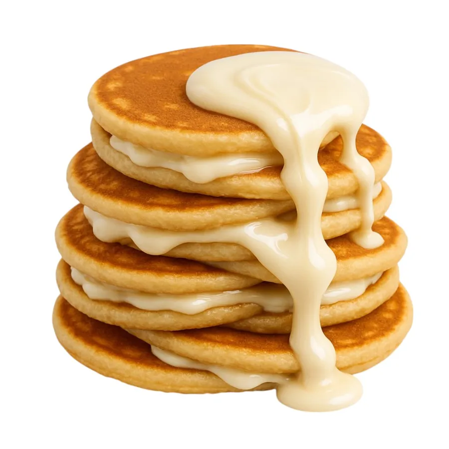 White Nutella Pancakes