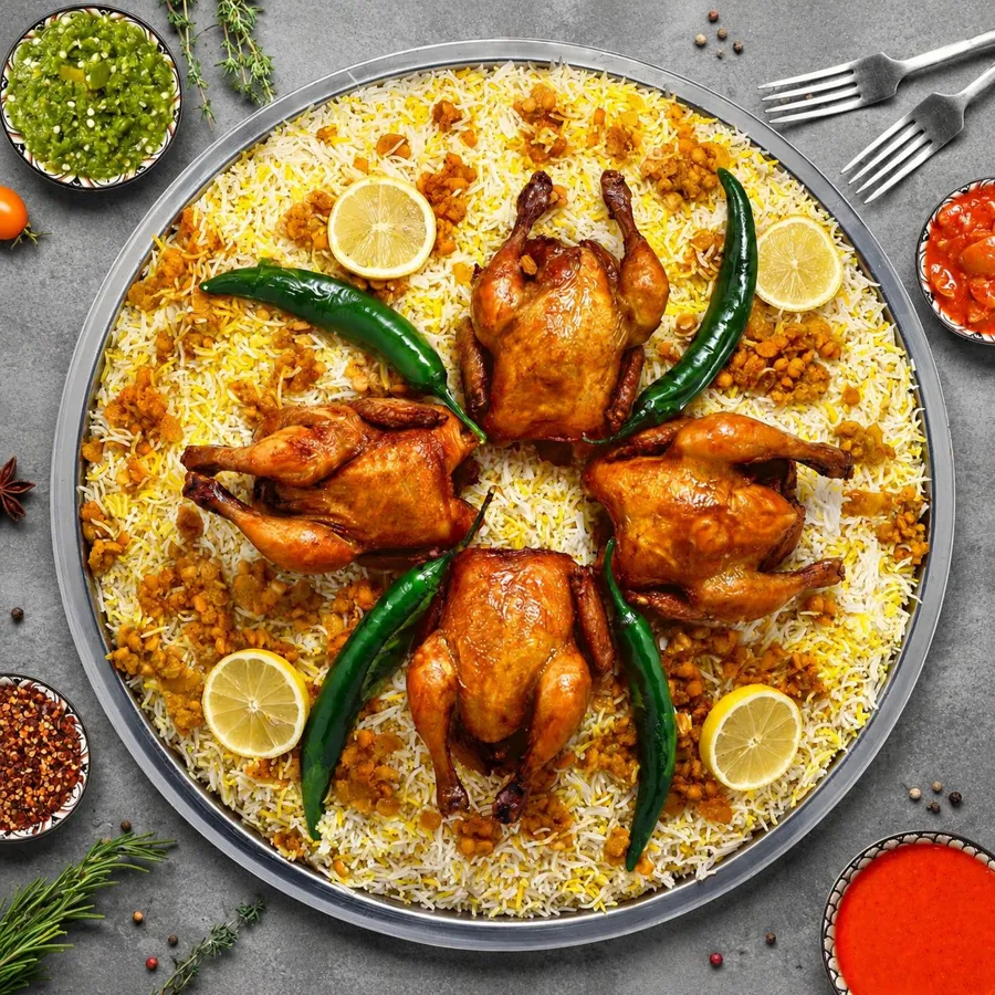 Whole Chicken Majboos 500 Grams Tray