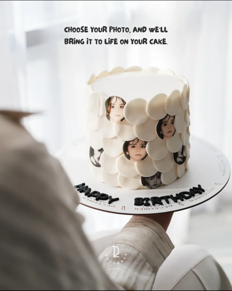 Elegant photo white cake