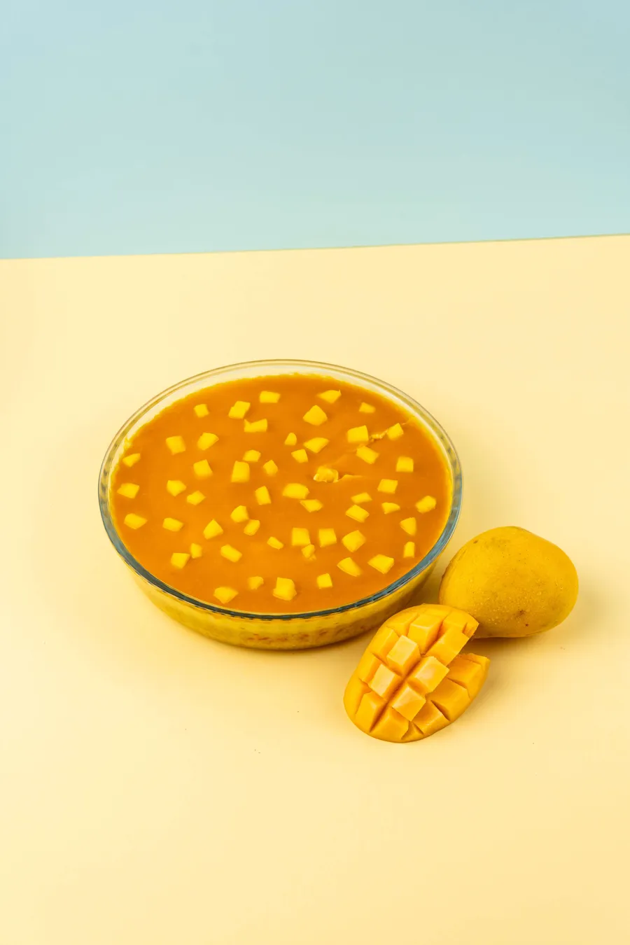 Mango tres leches cake
