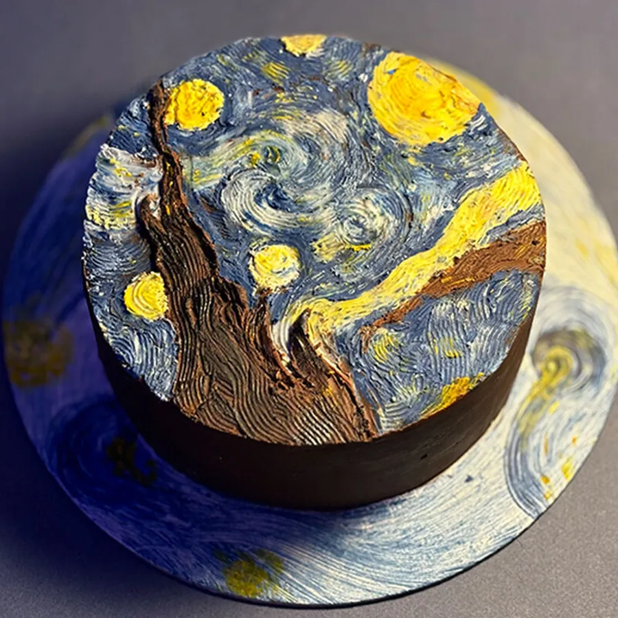 Chocolate Painted Cake L