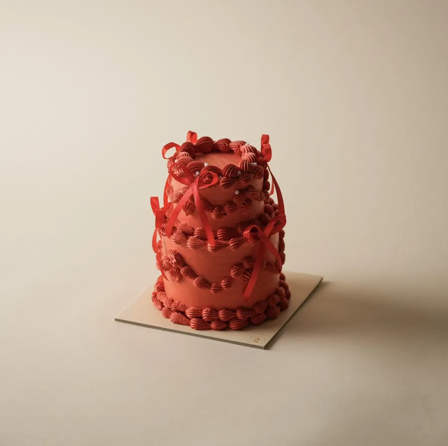 Mini double red cake 2inch mix chocolate vanilla
