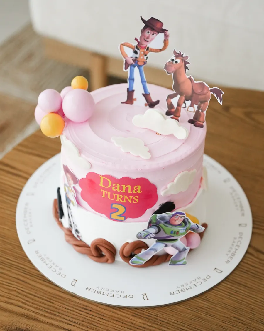 Pink toys story cake 6inch