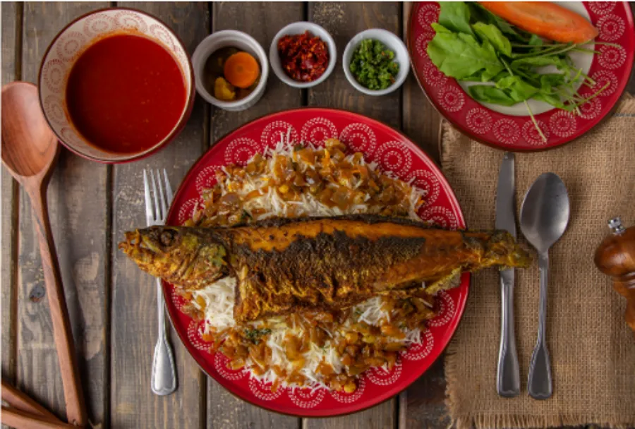 Mutabaq Sea bass Kuwaiti Cook