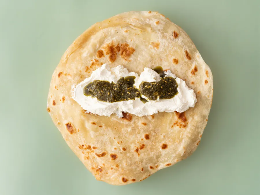 Labneh and Zaatar Chapati