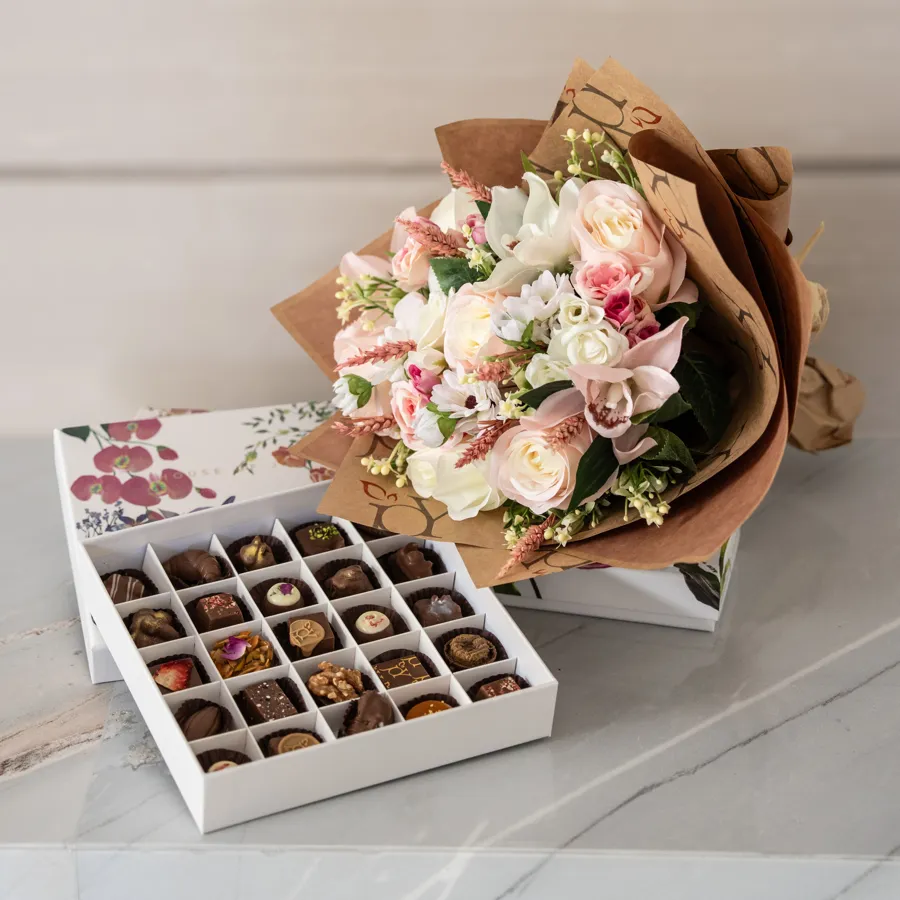 Floral Box - Artificial Mix Pink