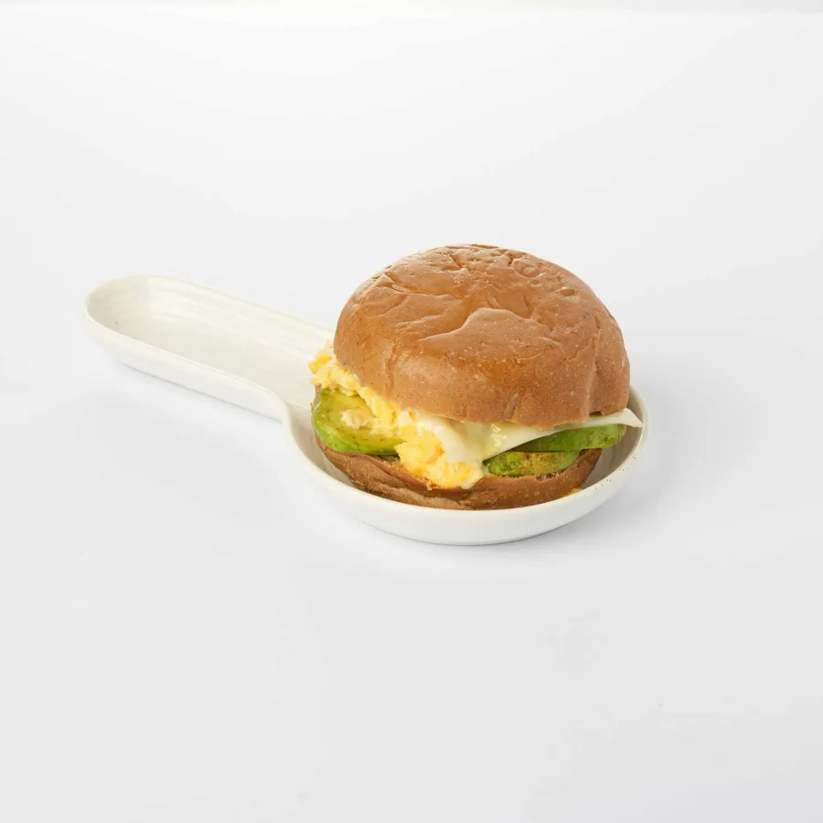Bagel scrambled egg with avocado