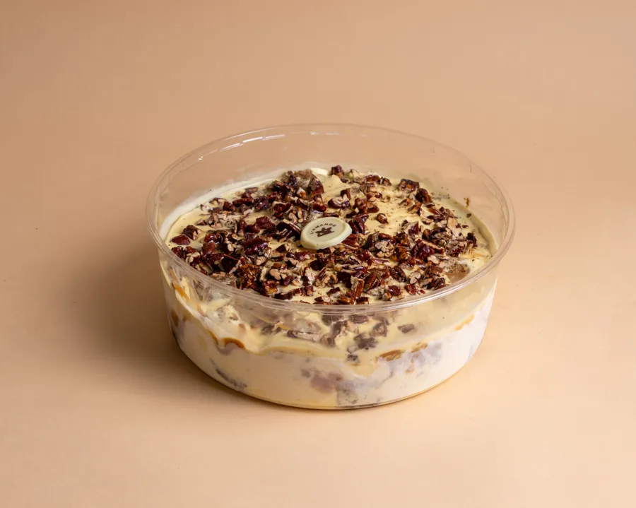 honey butter ice cream with pecan