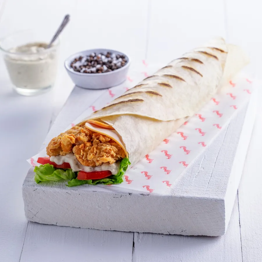 Golden Crispy Chicken Wrap