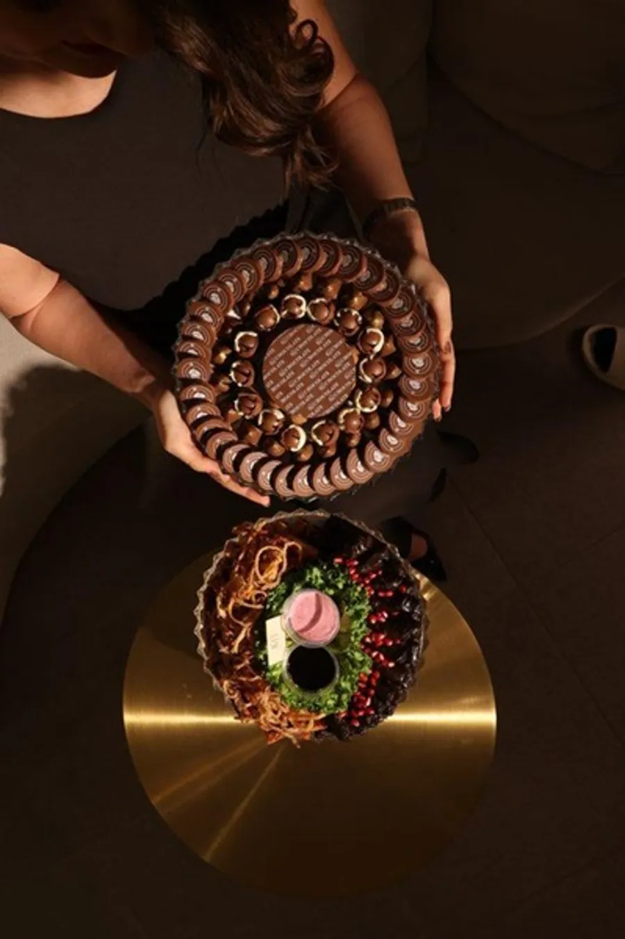 Crystal Chocolate Stand (E2) Vine Leaves and Musakhan (E2)