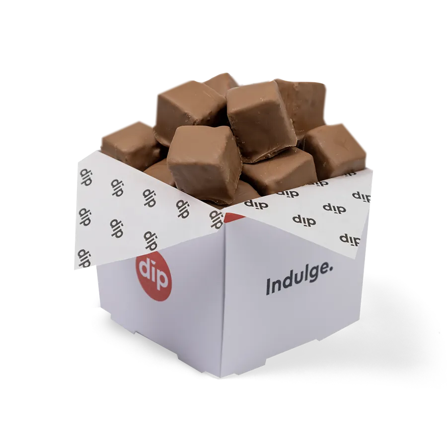 Brownies dipped in chocolate