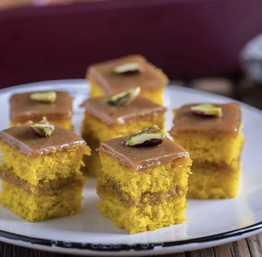 Mini Saffron Halwa Cake