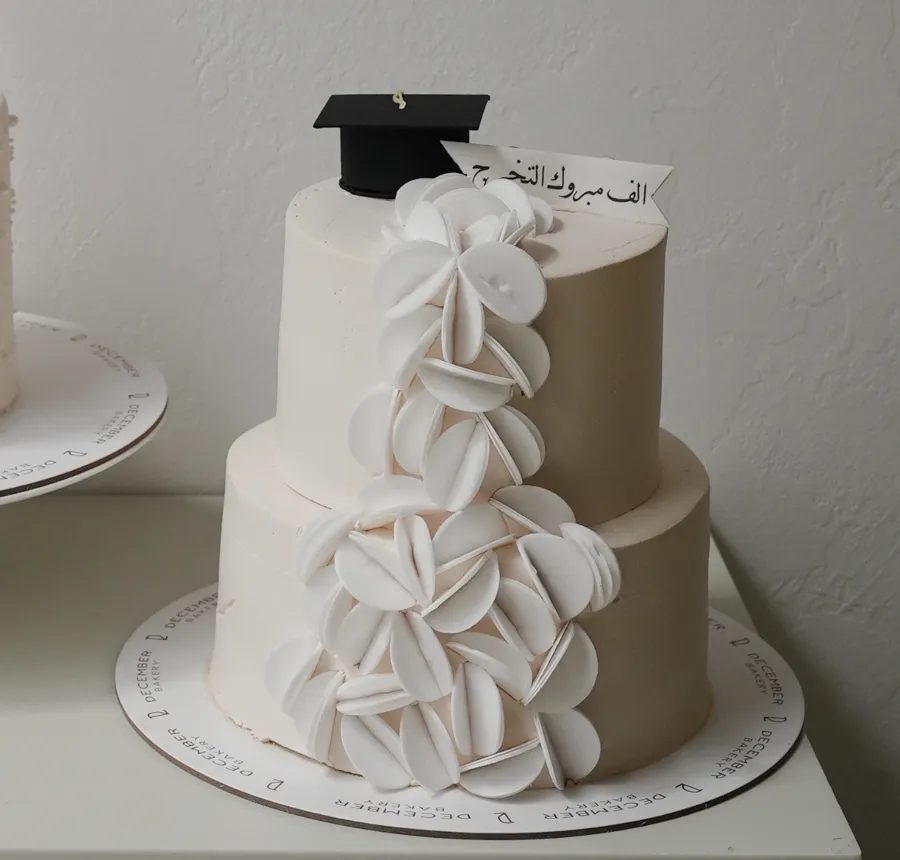 Double gradations white cake 8inch