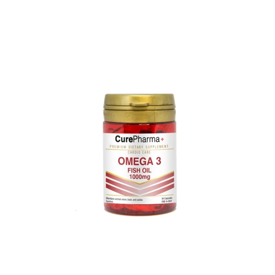 CURE PHARMA OMEGA 3 FISH OIL 1000 MG ,30softgelcap