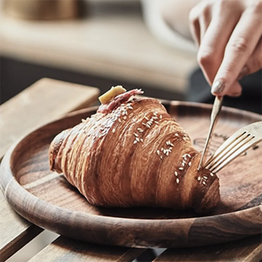 Pastrami & Cheese croissant