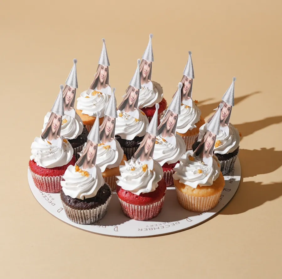 Cup cake photo cap birthday 🎉