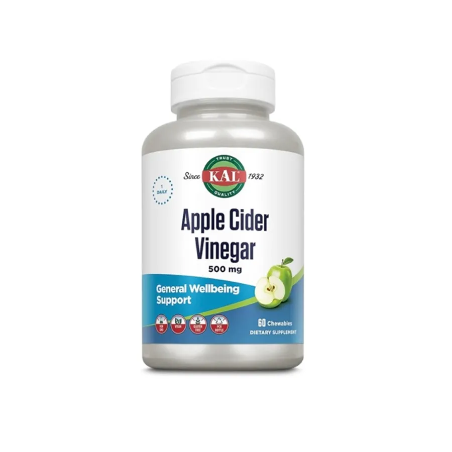 KAL Apple Cider Vinegar 500 mg ,60 chewable