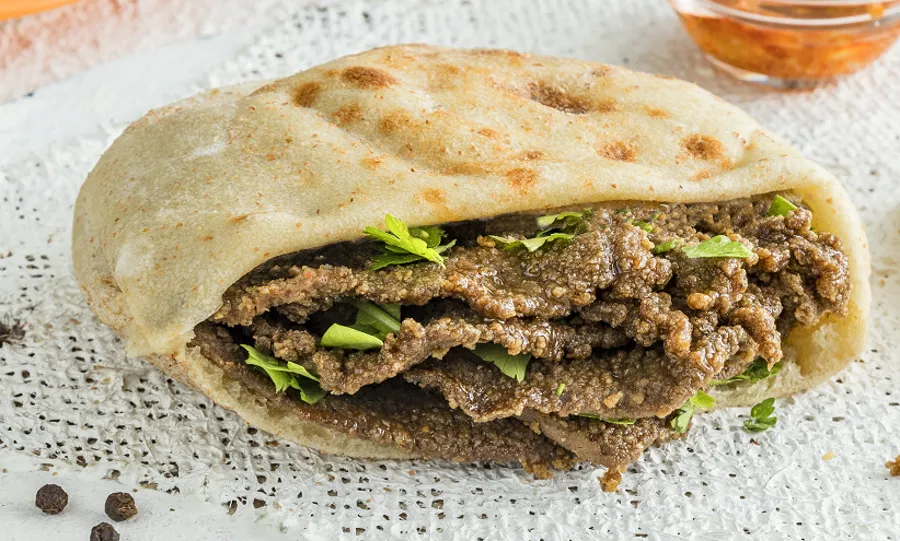 رغيف كبدة مقلية