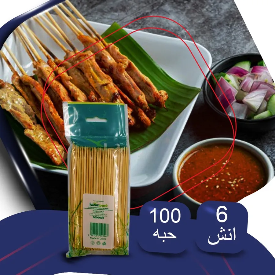 100 PCS BAMBOO SKEWER - 6 INCH