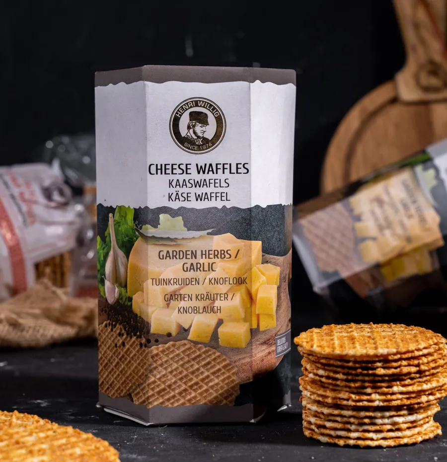 Cheese Waffles Garden Herbs and Garlic | 100gm