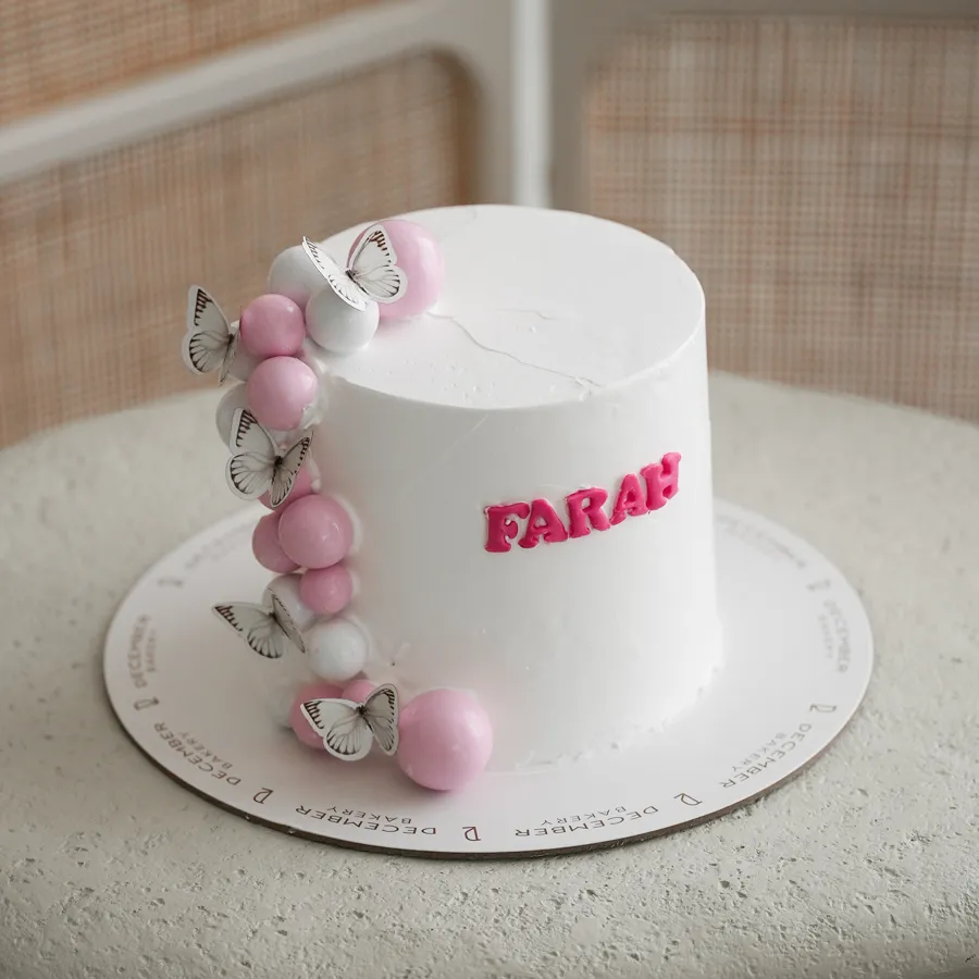 White butterfly cake 6inch