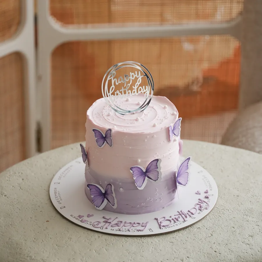 Purple butterfly cake 6inch