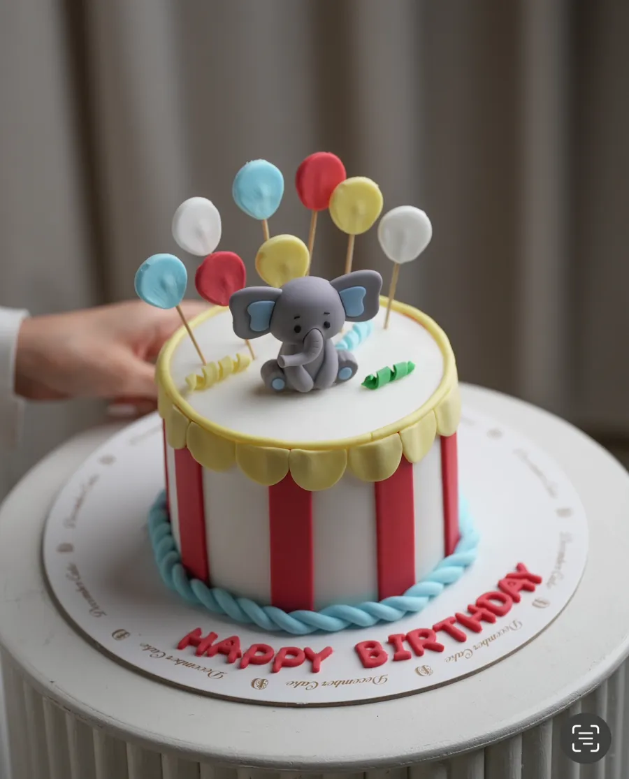 Elephant 🐘 color cake 6inch mix chocolate vanilla