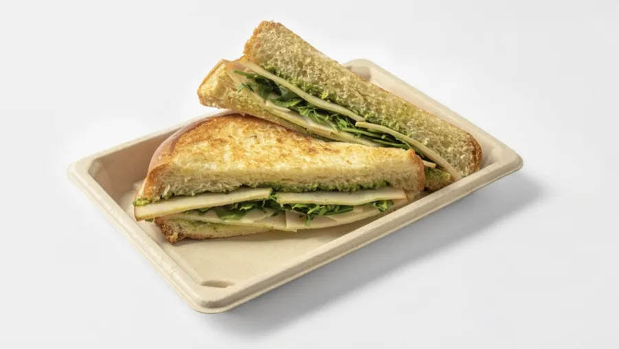 Turkey basil in brioche toast
