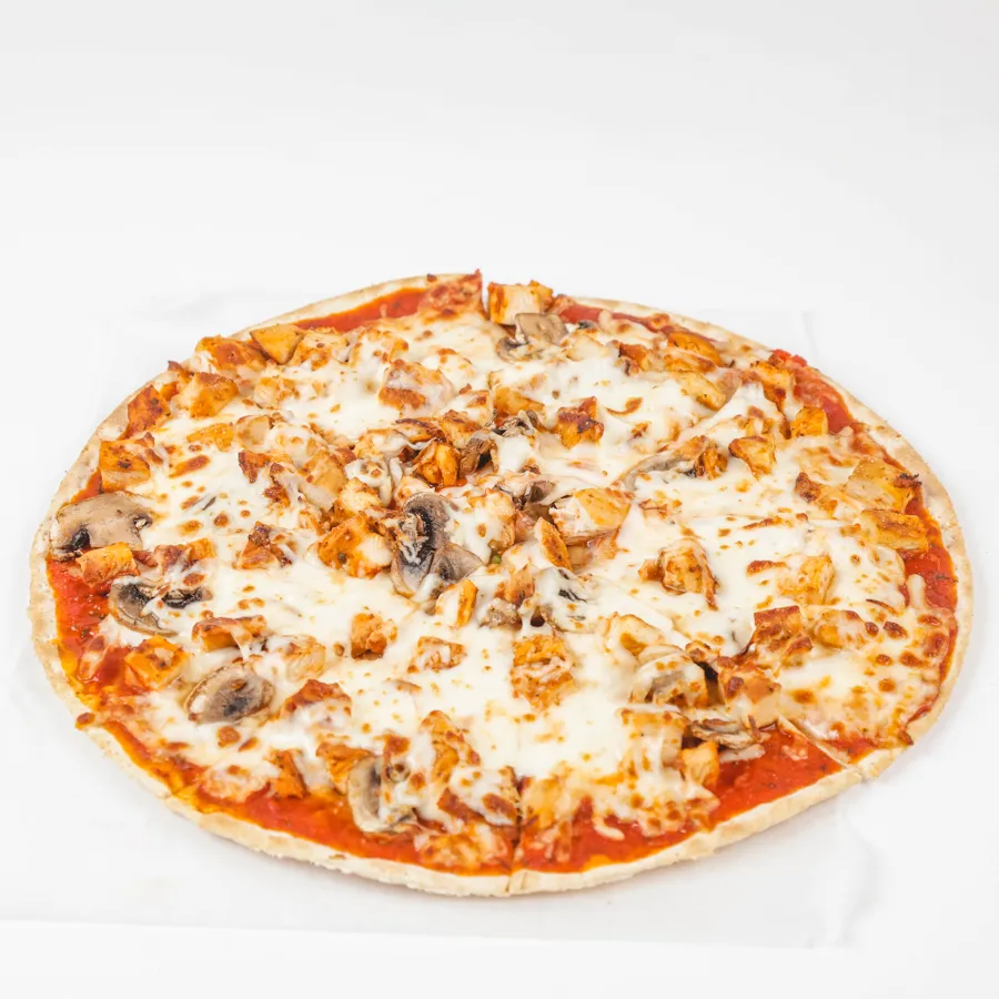 CHICKEN AND MUSHROOM PIZZA