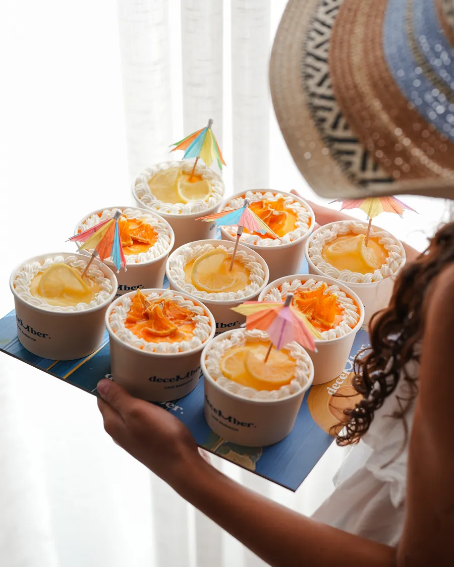 Lemon orange cups cake