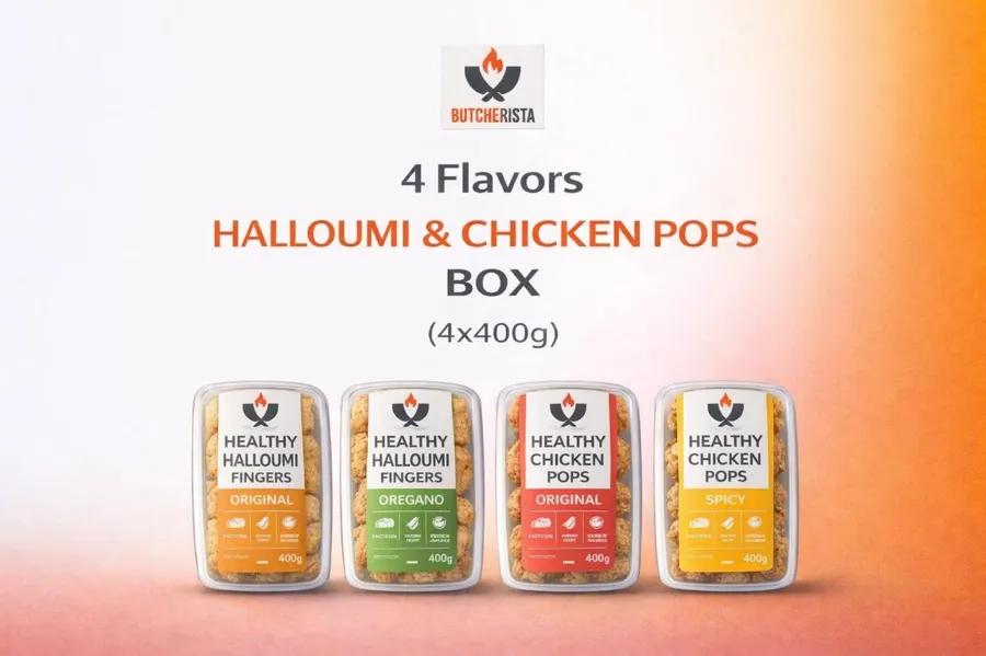 4 Flavors Halloumi & Chicken Pops BOX (4x400g)