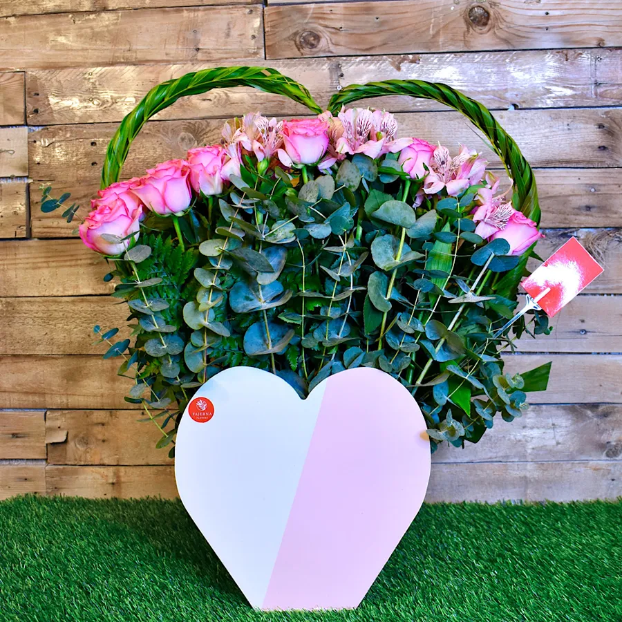 Pink half heart