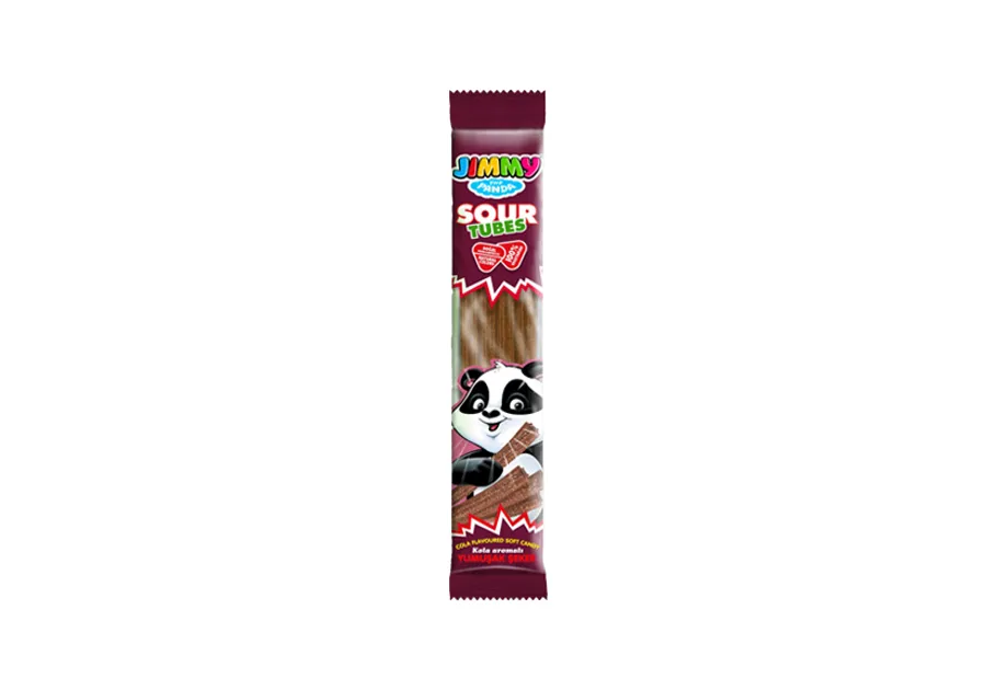 Tayas Jimmy Sour Flavored Cola Tubes 30gr x 24 Pieces