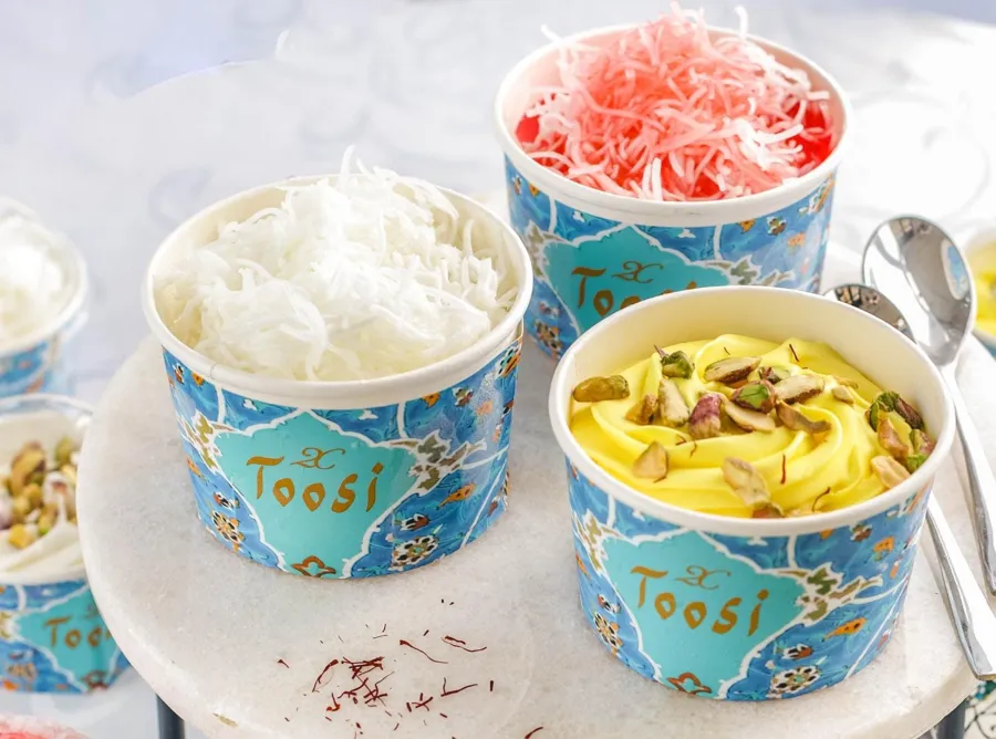 "Bastani" Persian ice cream