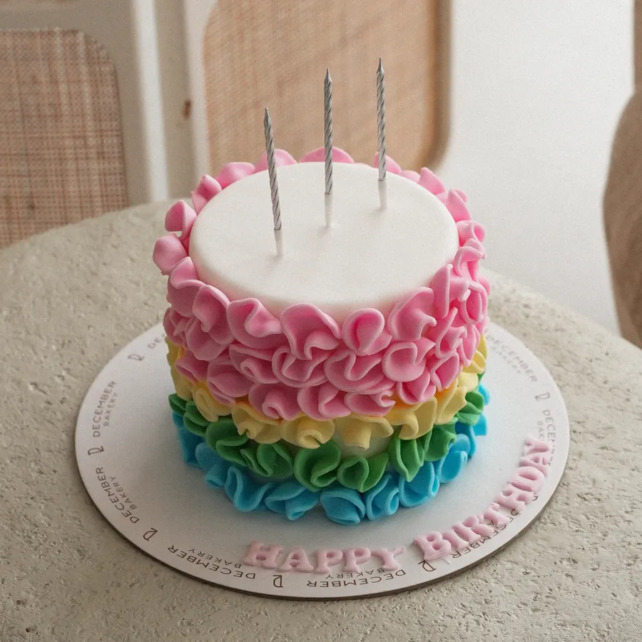 Ruffles colorful cake 6inch