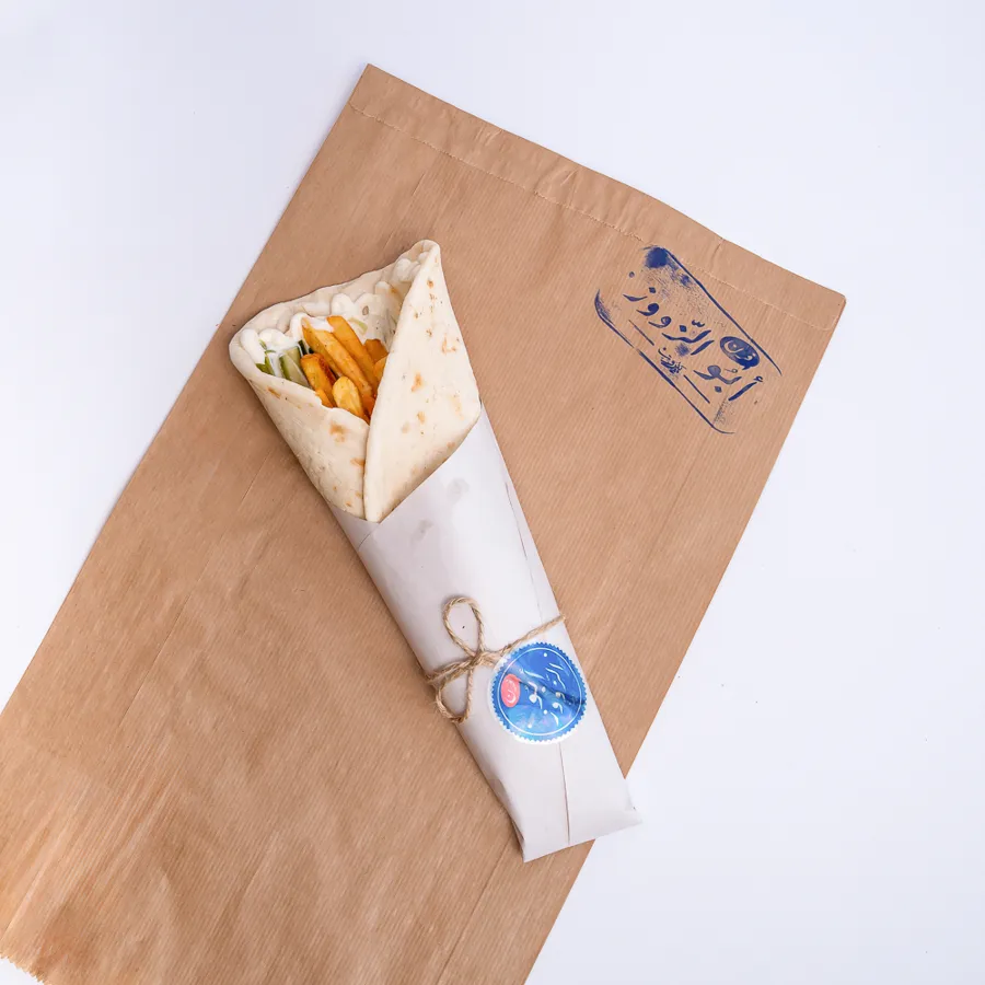 Fries Coleslaw Wrap