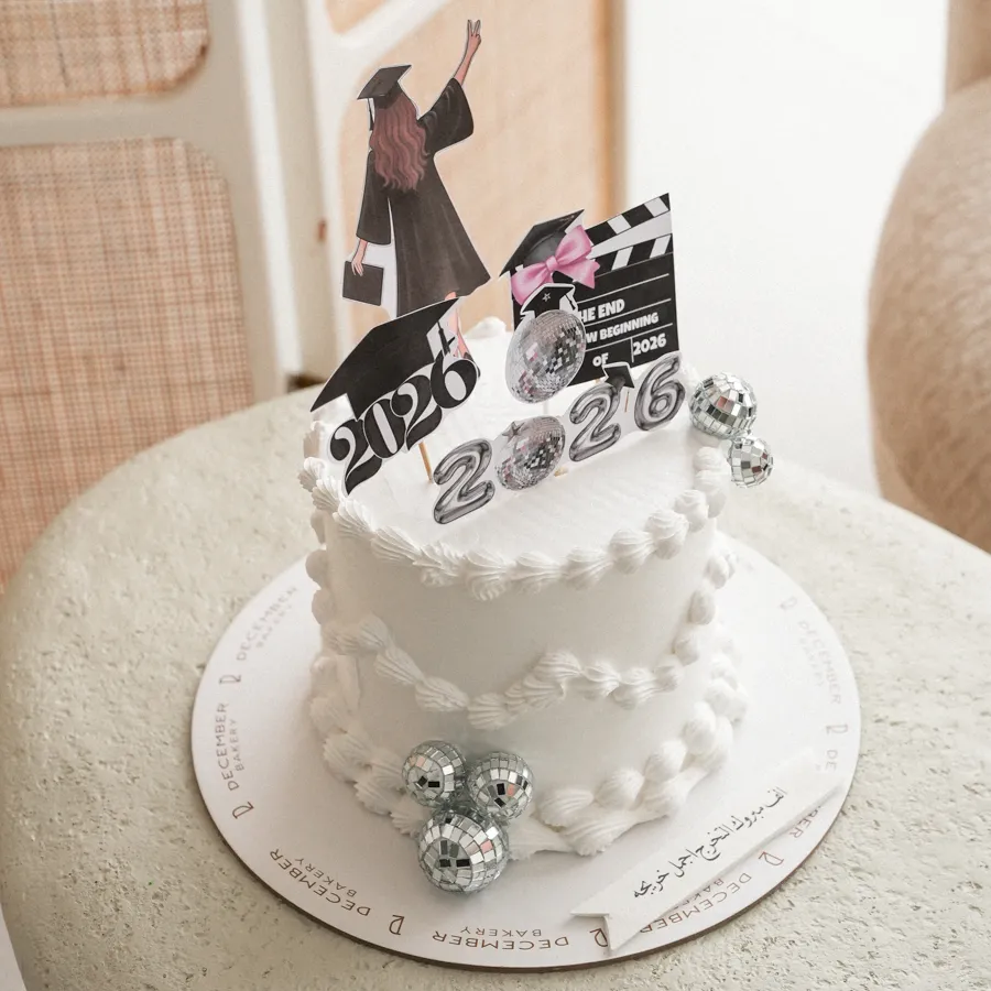 White graduation desco balls 6inch