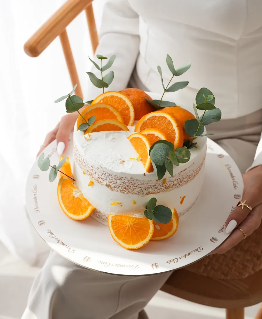 Orange cake 🍊 vanilla cake- orange