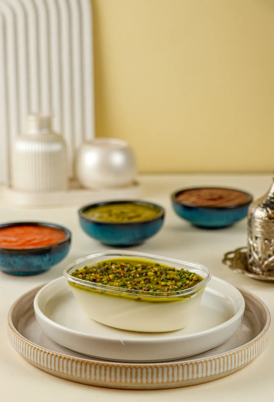 Pistachio panna cotta