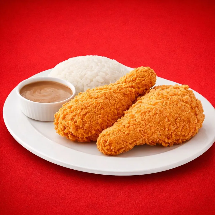2Pcs Chickenjoy With Rice