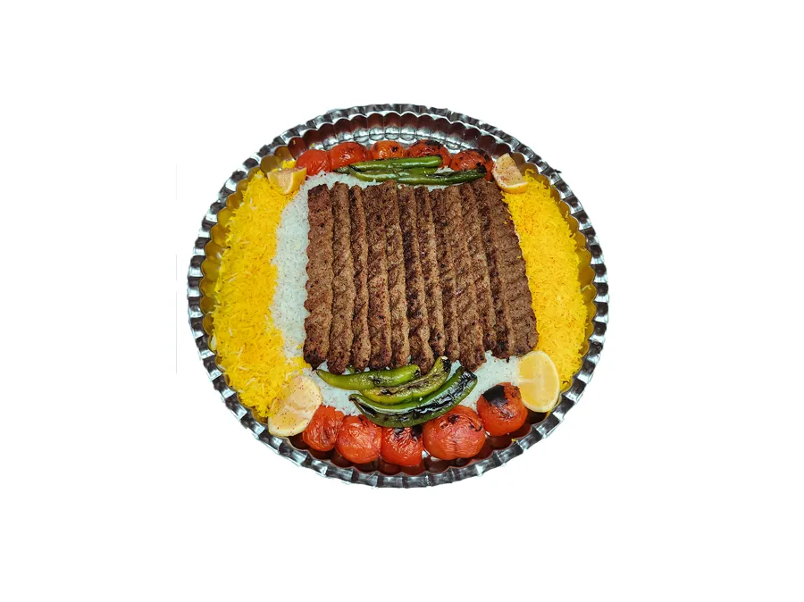 4 Person Kabab Koubideh Tray With Rice