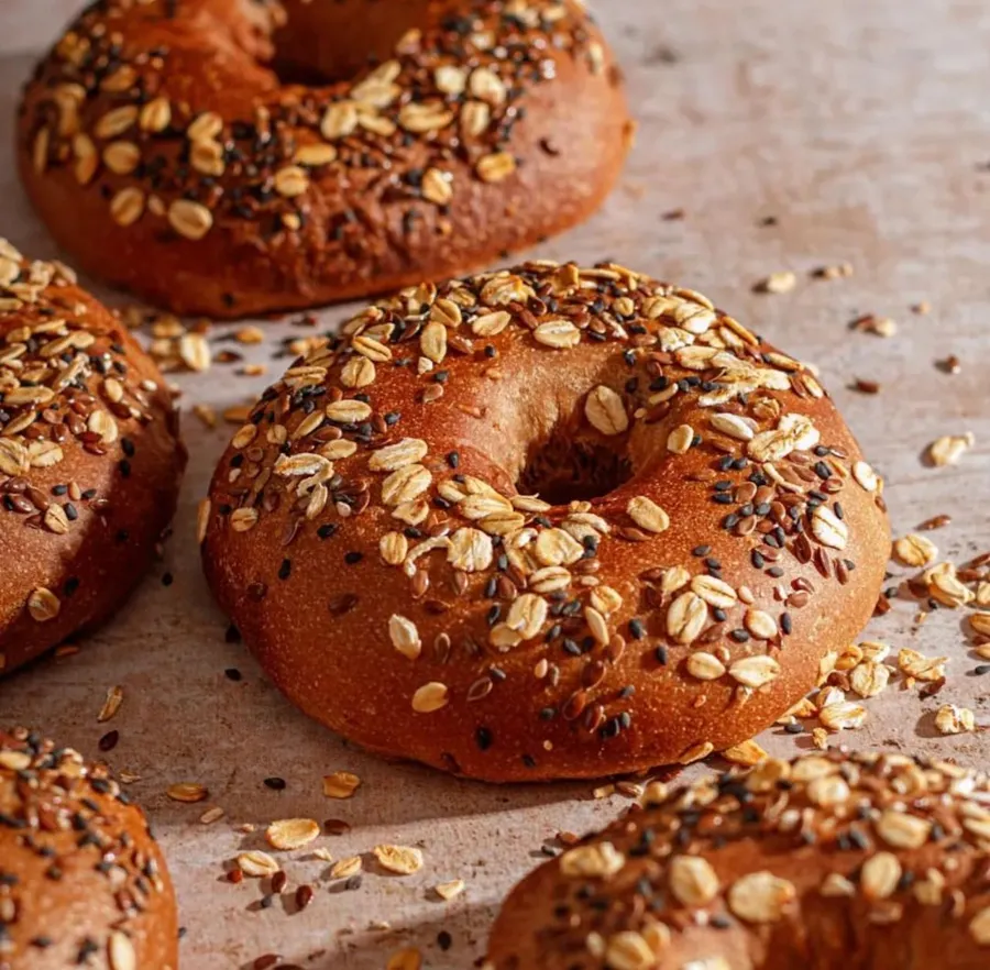 Multigrain Sourdough Bagels