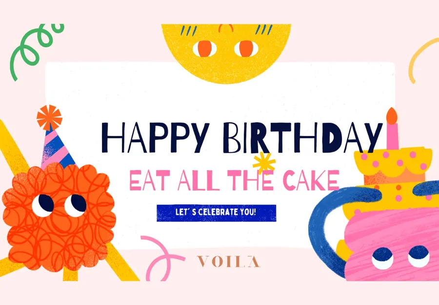 Happy Birthday , Eat All The Cake! Card