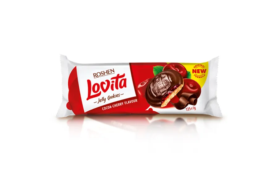 Roshen Lovita Chocolate Cookies Cherry 135g