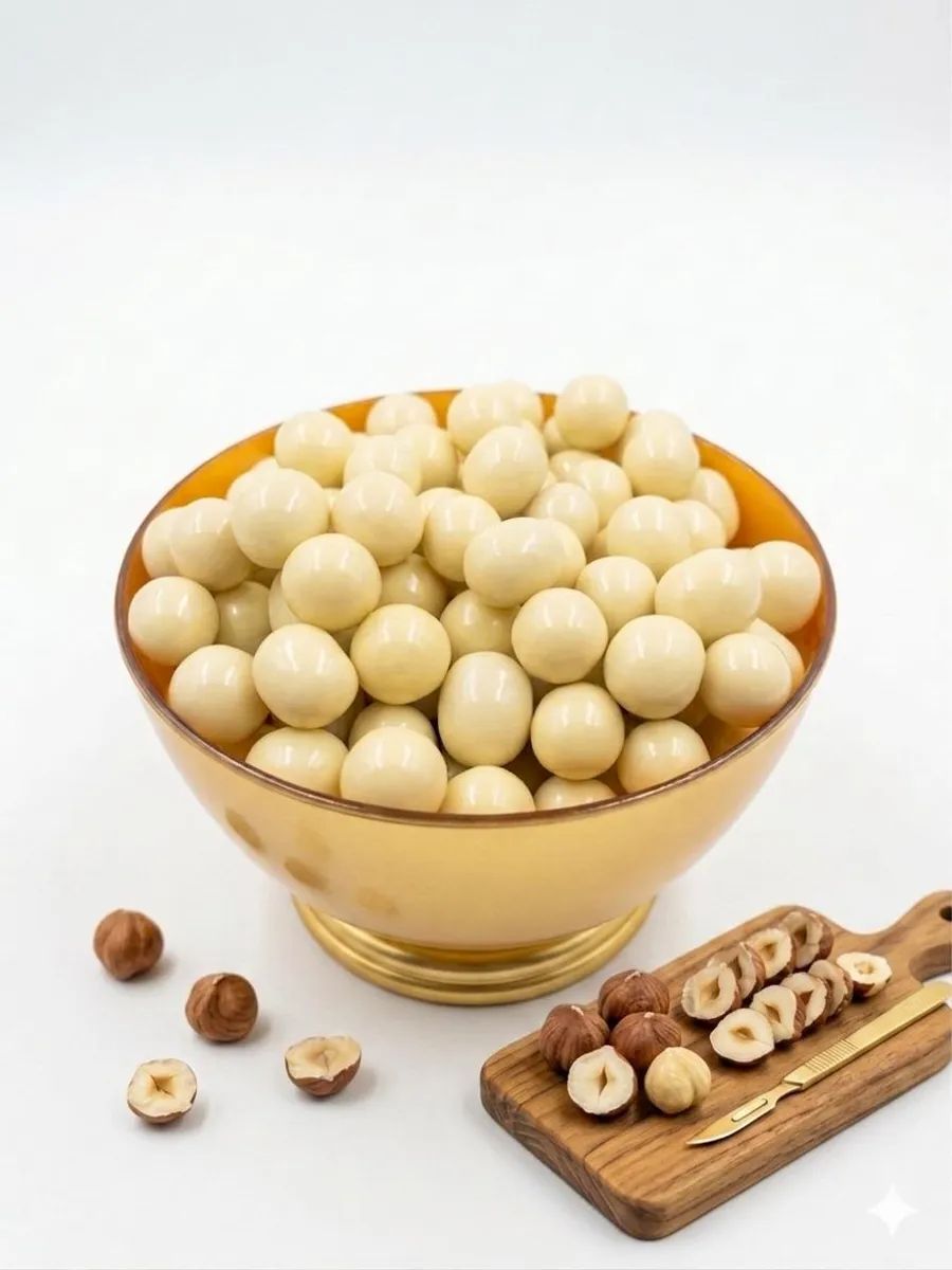 White hazelnut dragee
