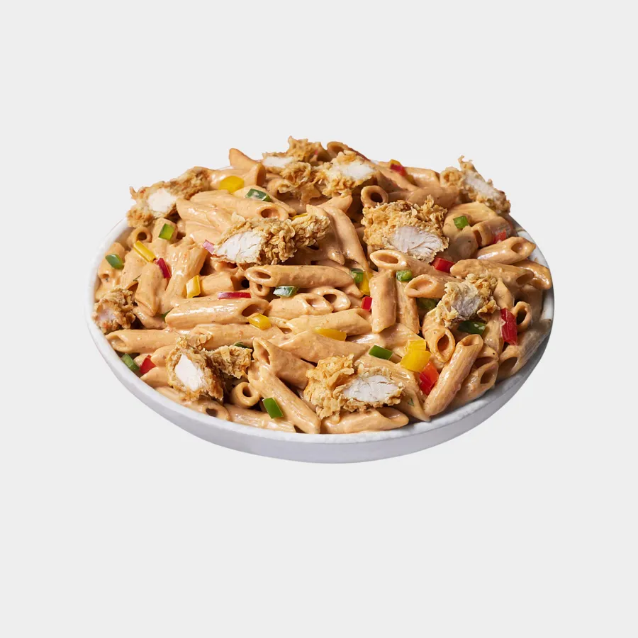 Pink Sauce Pasta with Crispy Chicken