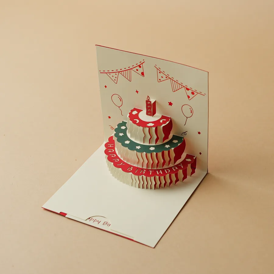 Cake card red