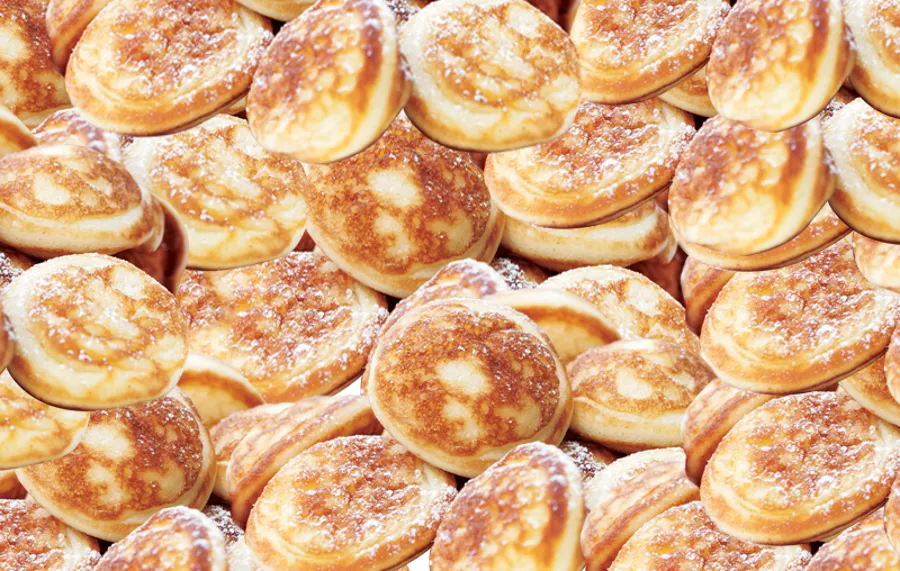 Microwavable frozen Dutch mini pancakes.