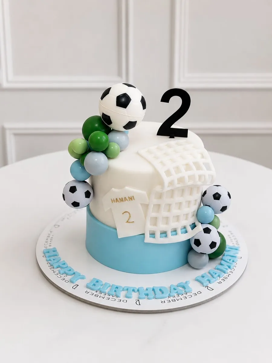 Football cake white blue ⚽️