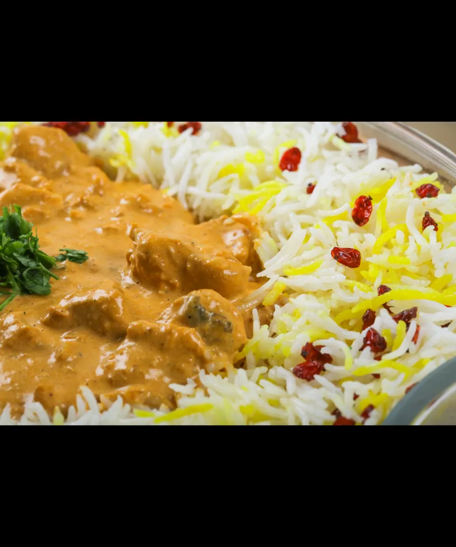 Butter chicken with rice